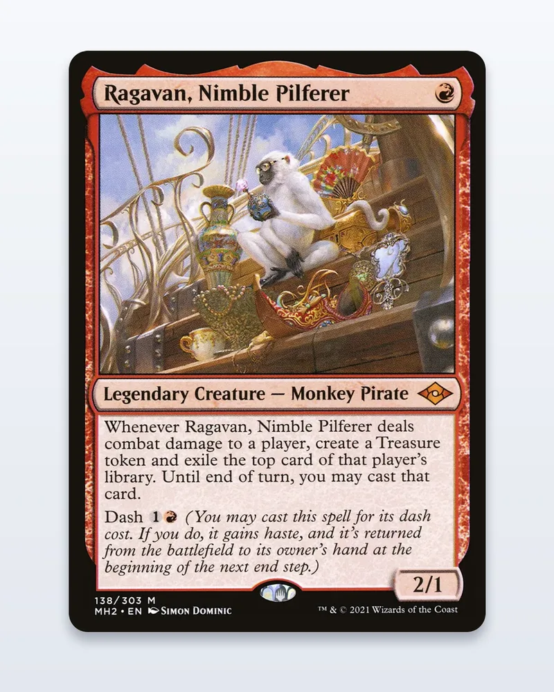 Ragavan, Nimble Pilferer Modern Horizons 2 – NM – etupuoli