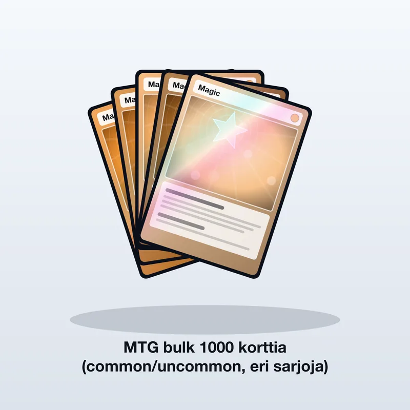 MTG bulk 1000 korttia (common/uncommon, eri sarjoja)