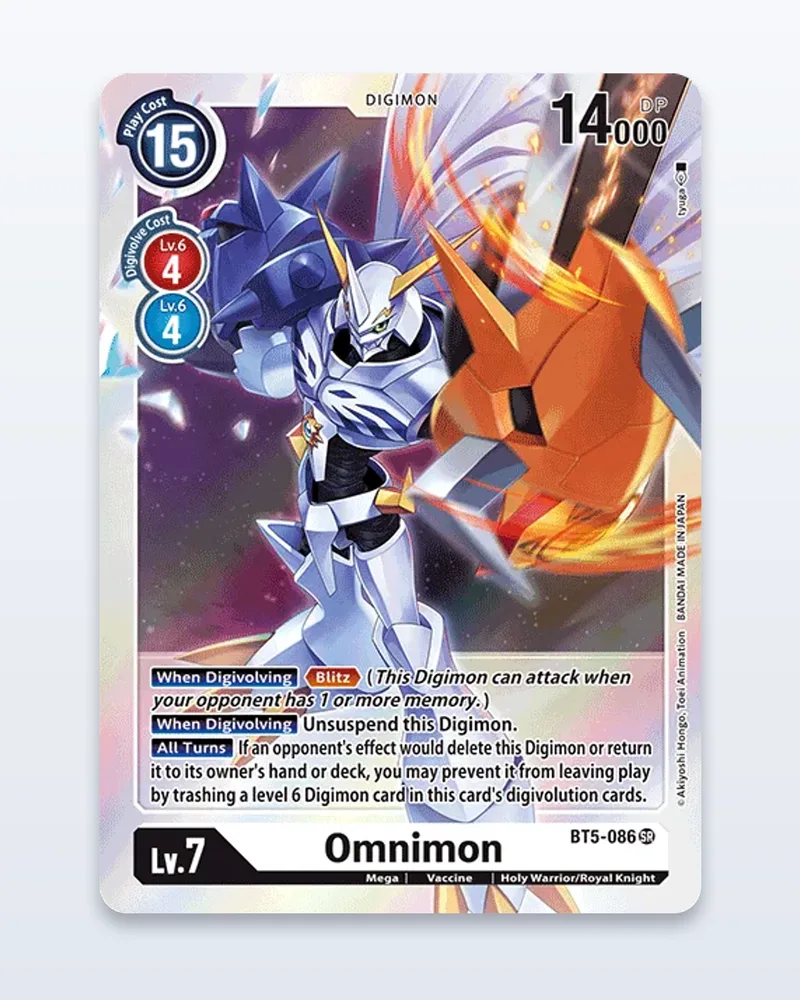Omnimon BT5-086 Battle of Omni – Mint – etupuoli