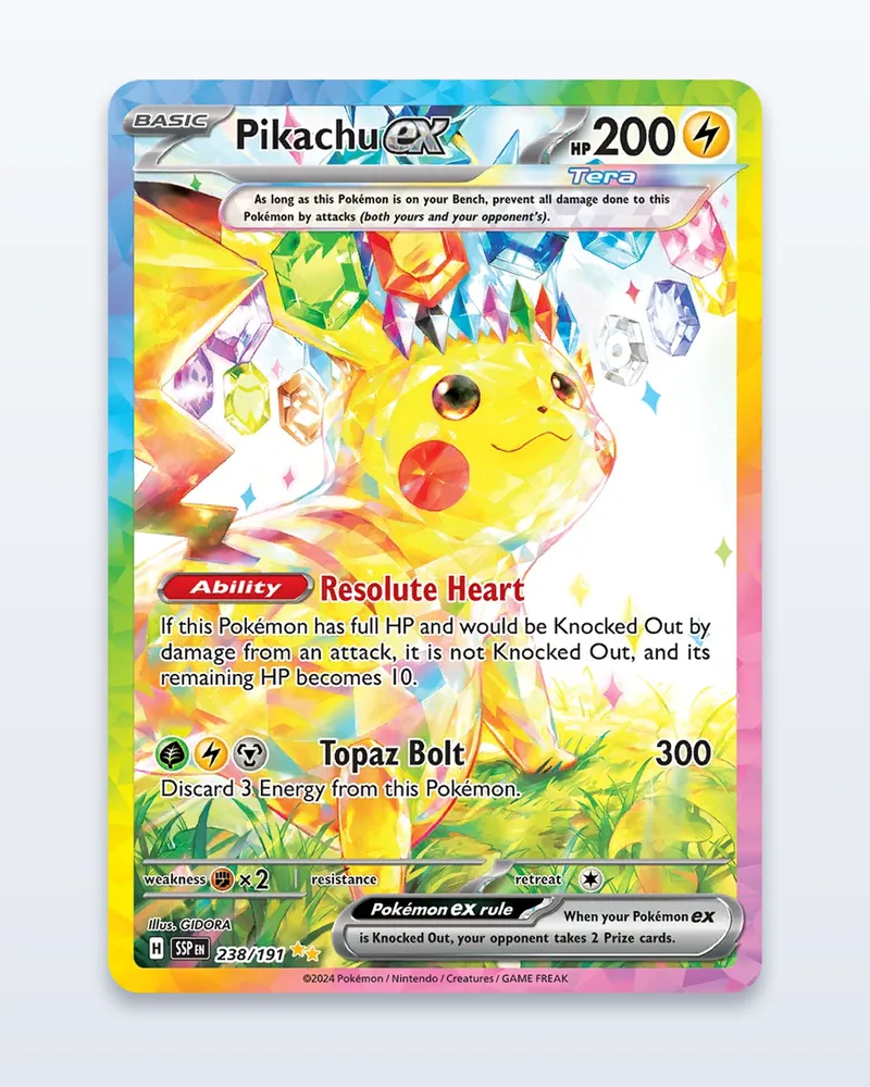 Pikachu ex – lähikuva