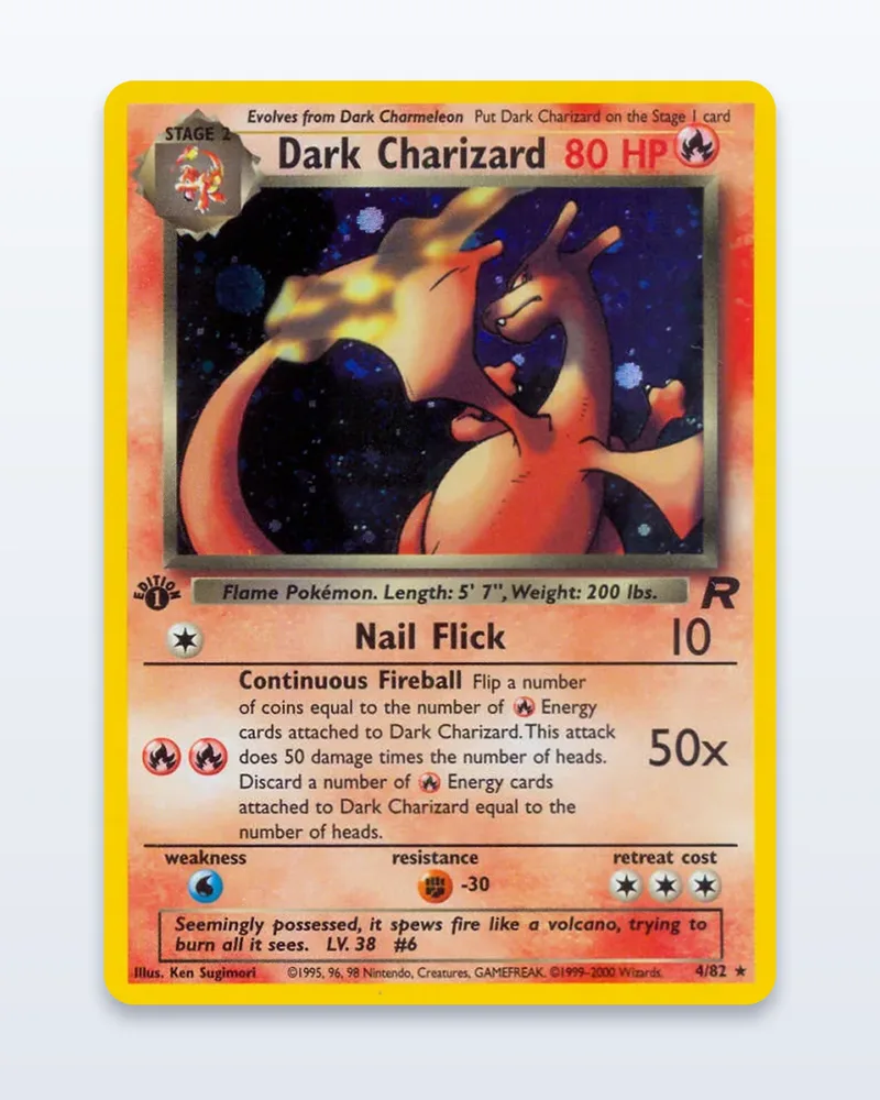 Dark Charizard 4/82 Team Rocket Holo – EX – etupuoli