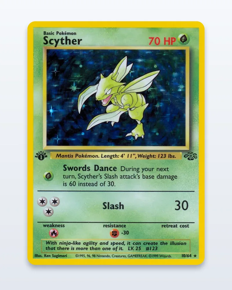 Scyther 10/64 Jungle Holo – LP – etupuoli