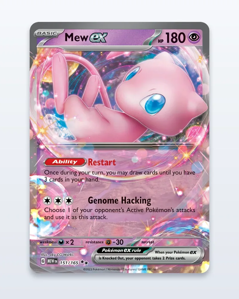Mew ex 151/165 Pokémon 151 – NM – etupuoli