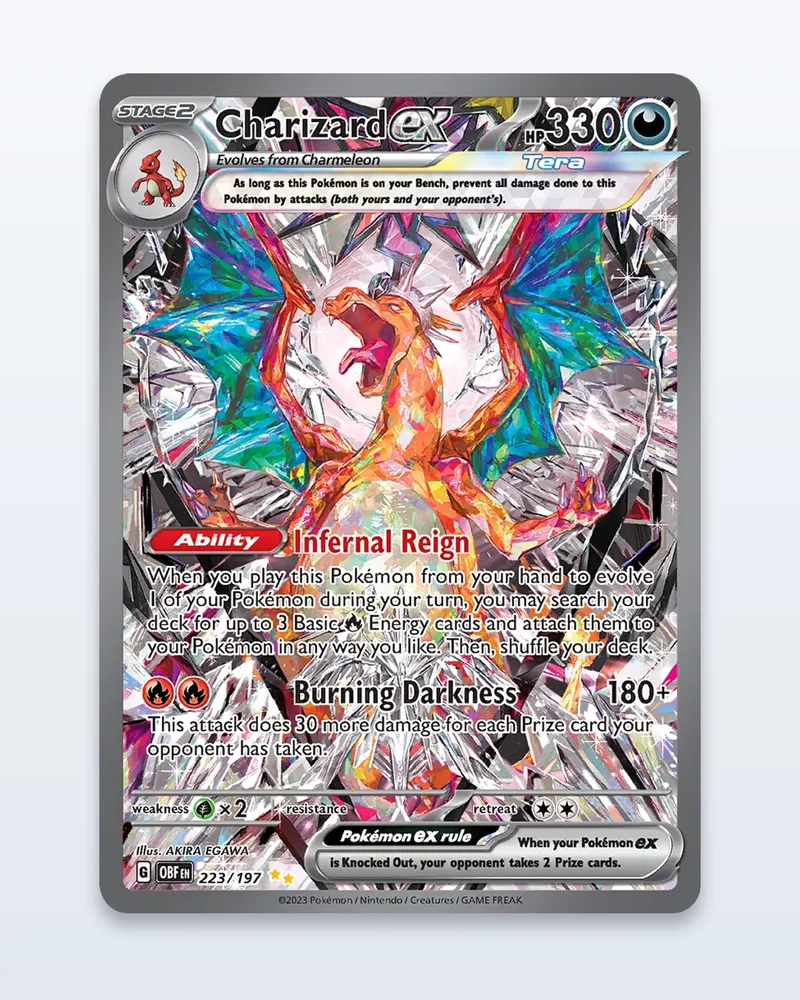 Charizard ex – lähikuva