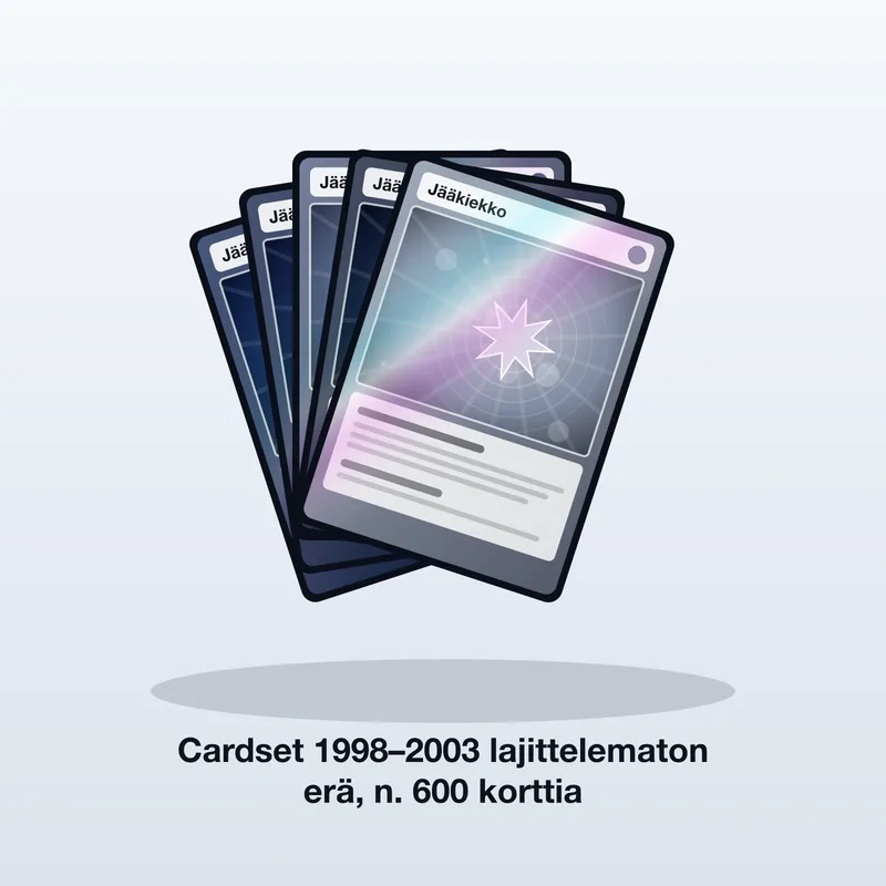 Cardset 1998–2003 lajittelematon erä, n. 600 korttia