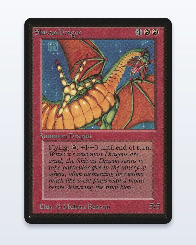 Shivan Dragon – lähikuva