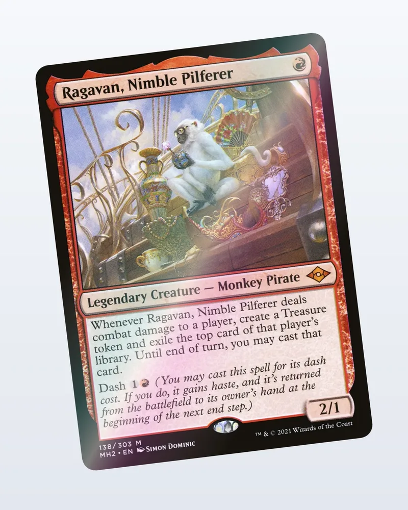 Ragavan, Nimble Pilferer – holo valossa