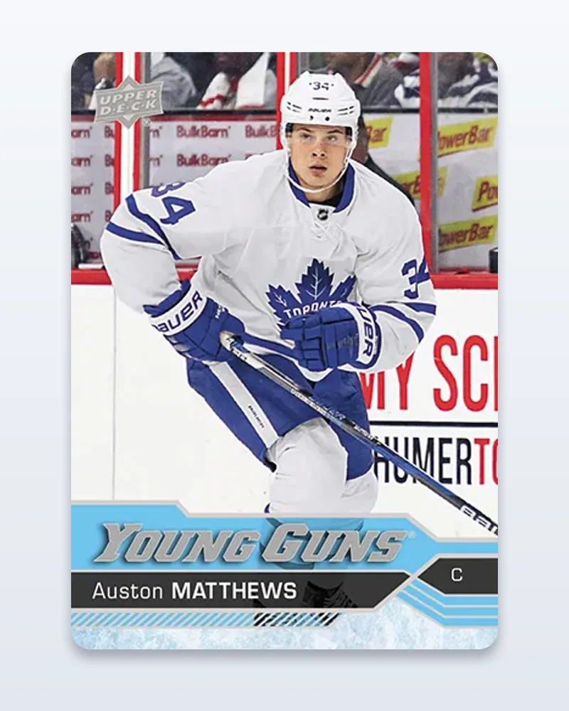 Auston Matthews 2016-17 Upper Deck Series 1 Young Guns RC #201 – NM – etupuoli