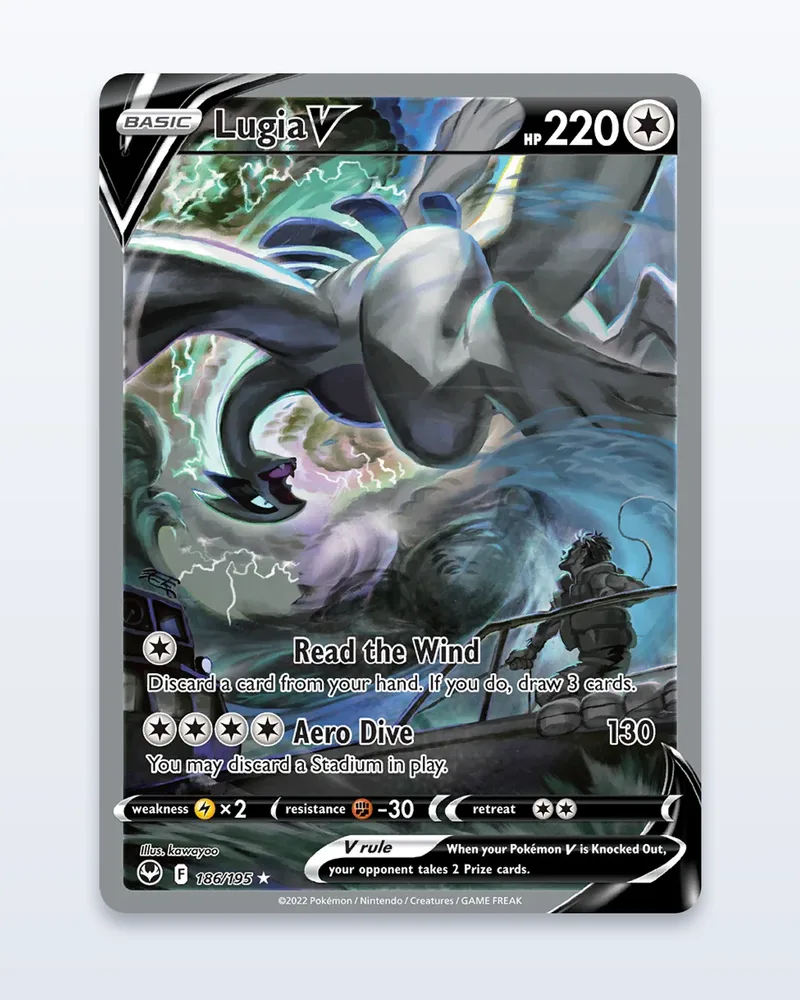 Lugia V 186/195 Silver Tempest Alt Art – LP – etupuoli