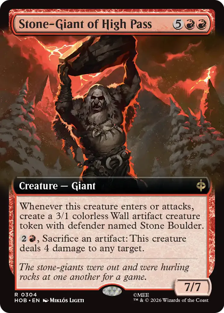 Stone-Giant of High Pass 304 The Hobbit Extended Art – NM