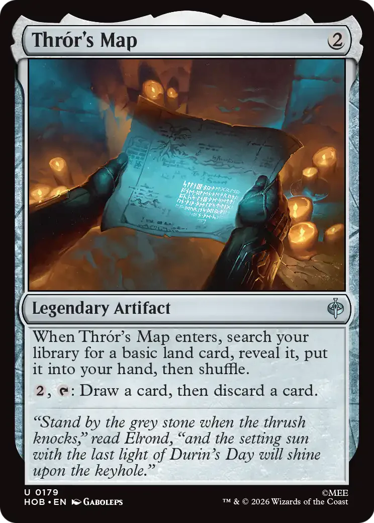 Thrór's Map 179 The Hobbit Foil – NM