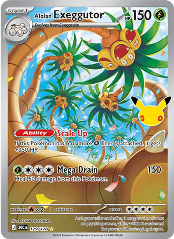 Alolan Exeggutor 129/128 30th Celebration – NM