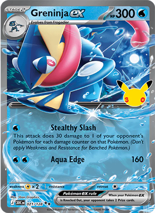 Greninja ex 021/128 30th Celebration – NM