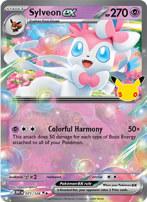 Sylveon ex 071/128 30th Celebration – NM