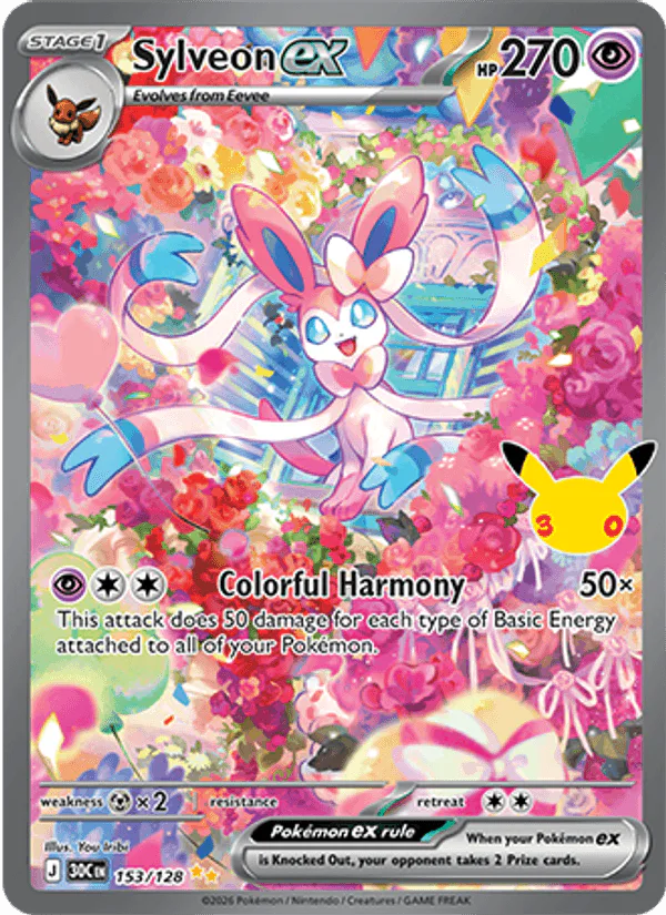 Sylveon ex 153/128 30th Celebration – NM