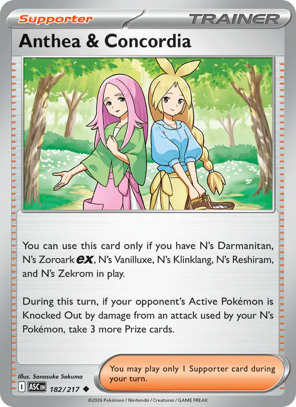 Anthea & Concordia 182/217 Ascended Heroes Reverse Holo – NM