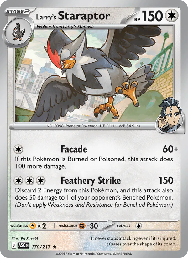 Larry's Staraptor 170/217 Ascended Heroes – NM