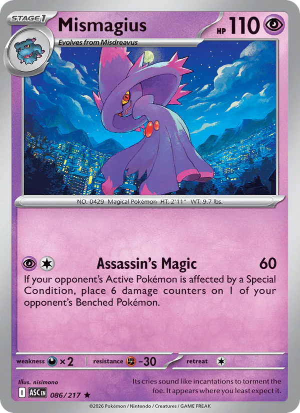 Mismagius 086/217 Ascended Heroes – NM