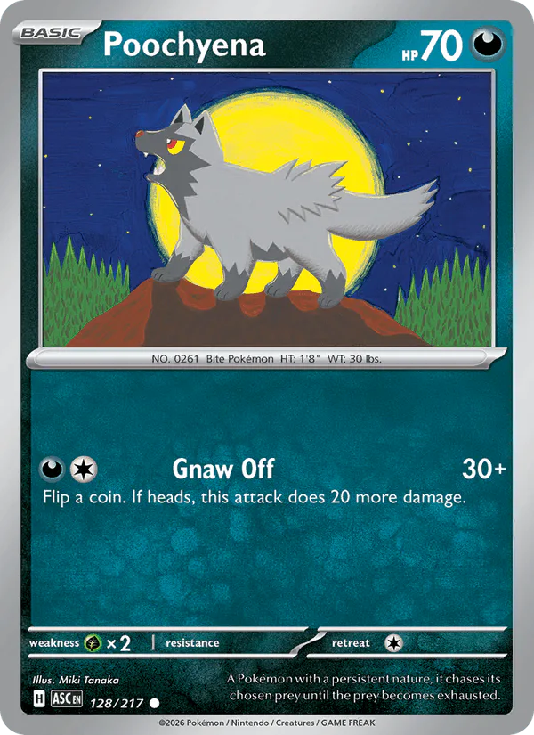 Poochyena 128/217 Ascended Heroes Energy Symbol Reverse Holo – NM