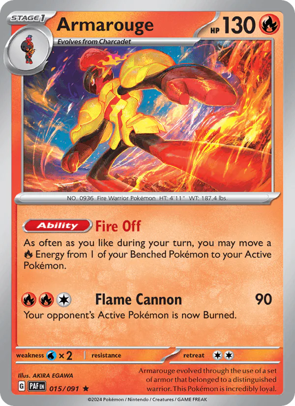 Armarouge 015/091 Paldean Fates Reverse Holo – NM