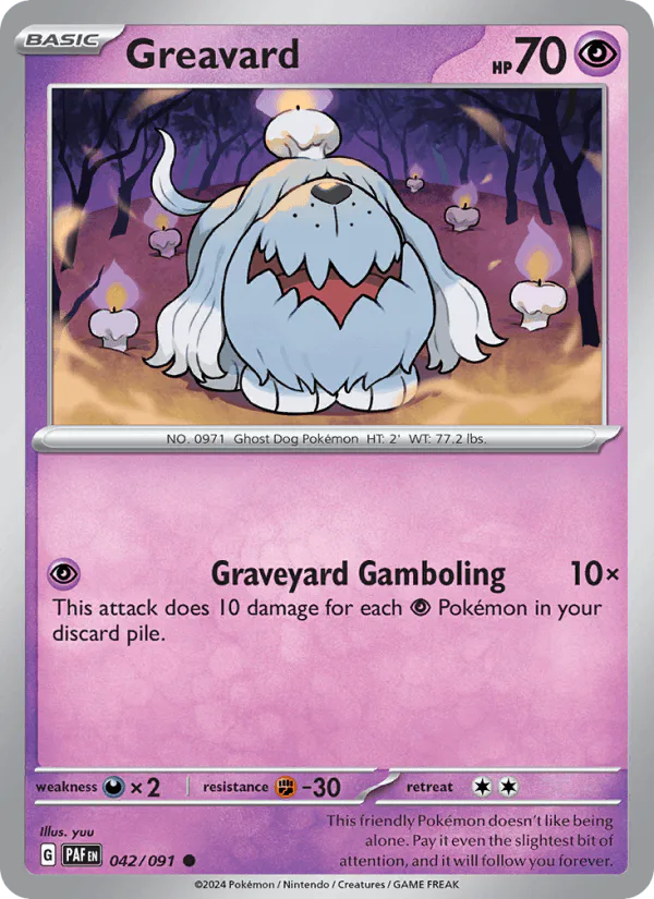 Greavard 042/091 Paldean Fates Reverse Holo – NM