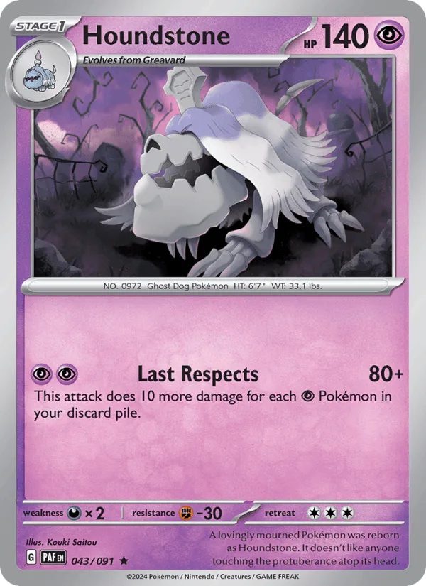 Houndstone 043/091 Paldean Fates – NM