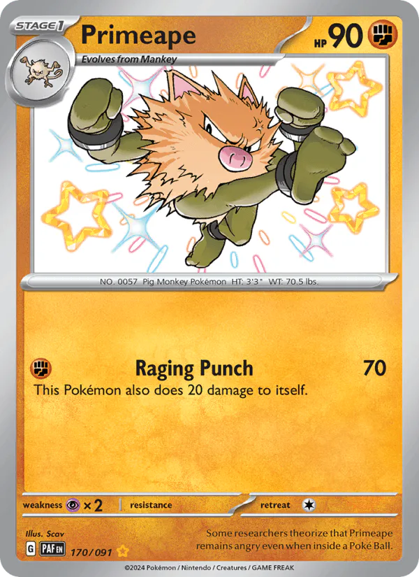 Primeape 170/091 Paldean Fates – NM