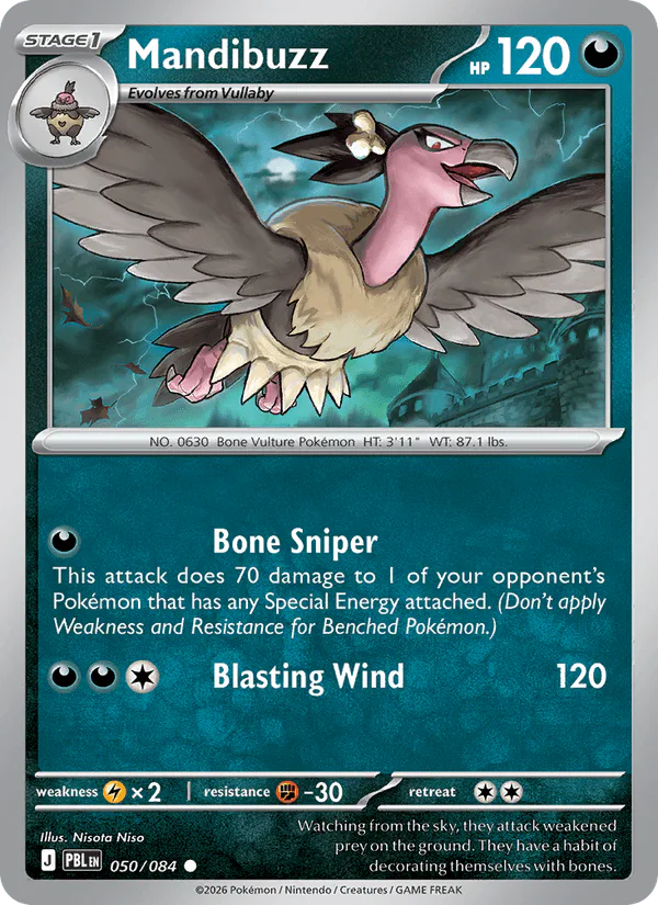 Mandibuzz 050/084 Pitch Black Reverse Holo – NM