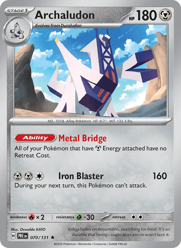 Archaludon 070/131 Prismatic Evolutions Reverse Holo – NM