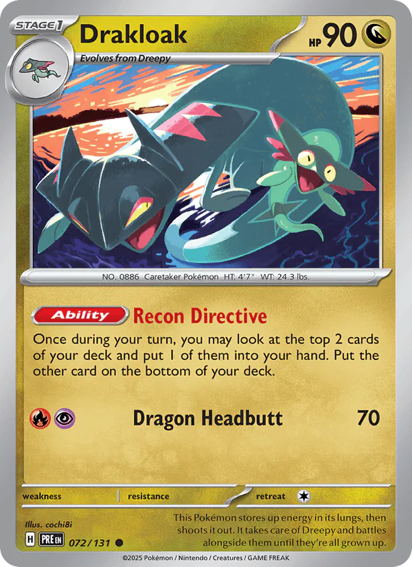 Drakloak 072/131 Prismatic Evolutions Reverse Holo – NM