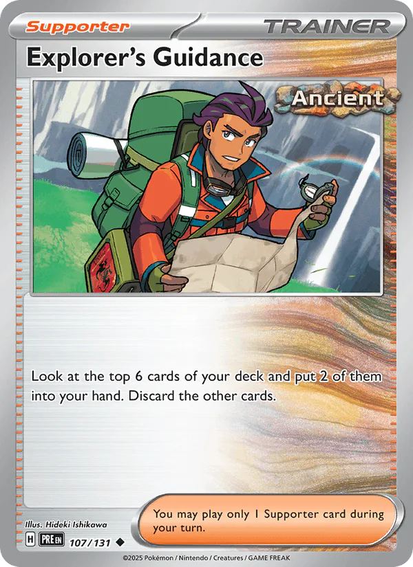 Explorer's Guidance 107/131 Prismatic Evolutions Reverse Holo – NM