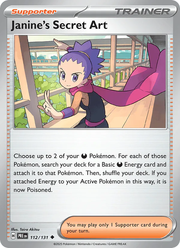 Janine's Secret Art 112/131 Prismatic Evolutions Reverse Holo – NM
