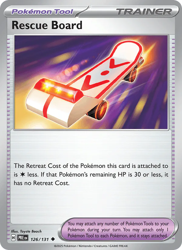 Rescue Board 126/131 Prismatic Evolutions Poké Ball Reverse Holo – NM