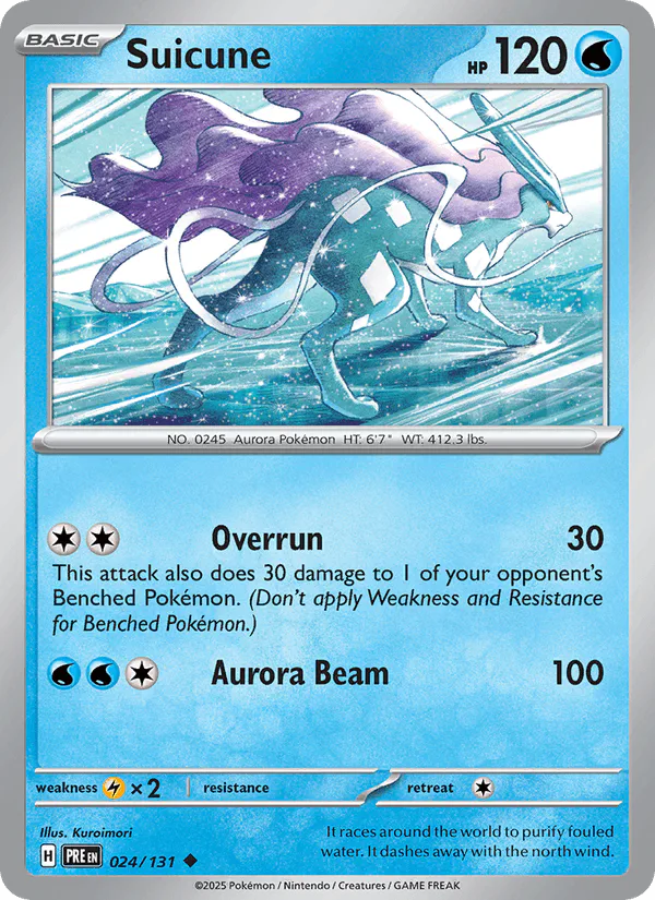 Suicune 024/131 Prismatic Evolutions Reverse Holo – NM