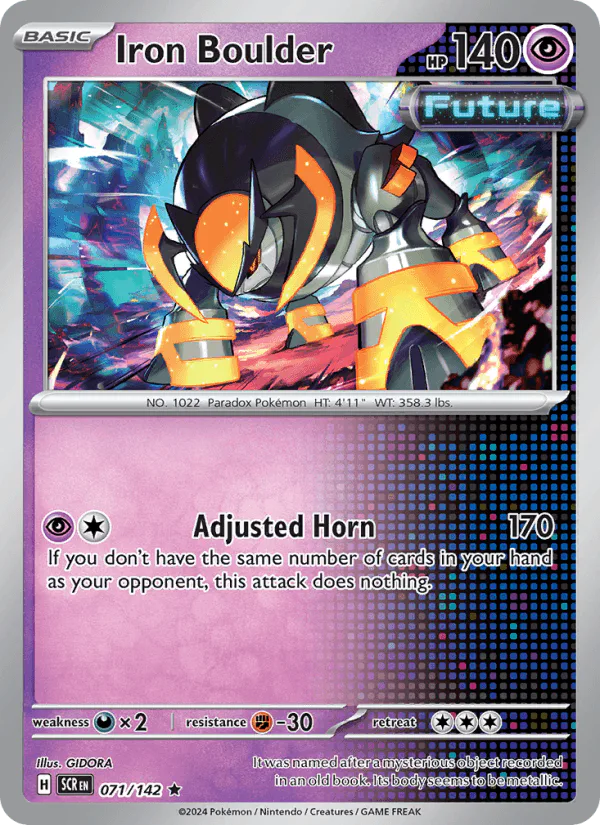 Iron Boulder 071/142 Stellar Crown Reverse Holo – NM