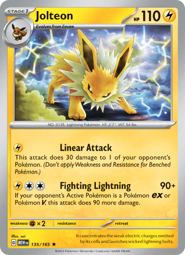 Jolteon 135/165 Pokémon 151 – NM