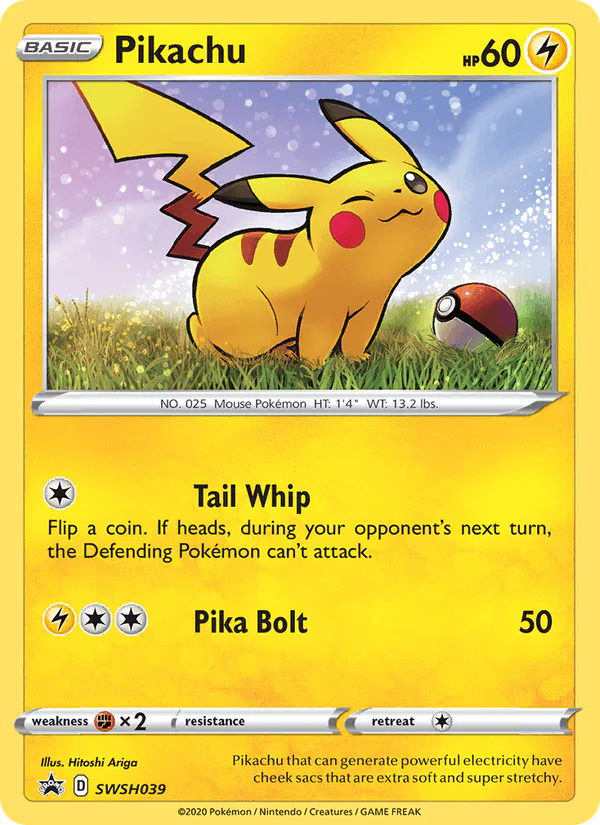 Pikachu SWSH039 SWSH Black Star Promos – NM