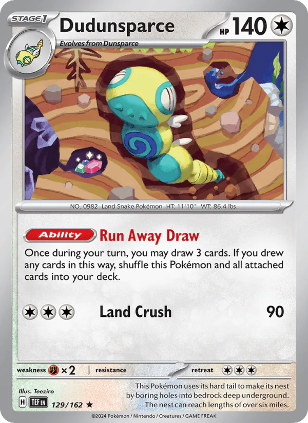 Dudunsparce 129/162 Temporal Forces Reverse Holo – NM